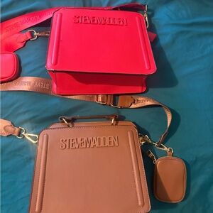 Steve Madden Red and Brown Crossbody Bags